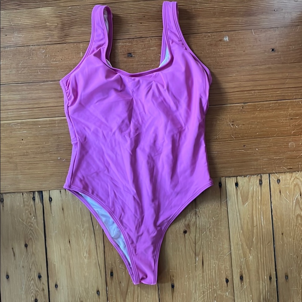 Cupshe Bubblegum Pink Scoop One-Piece Swimsuit